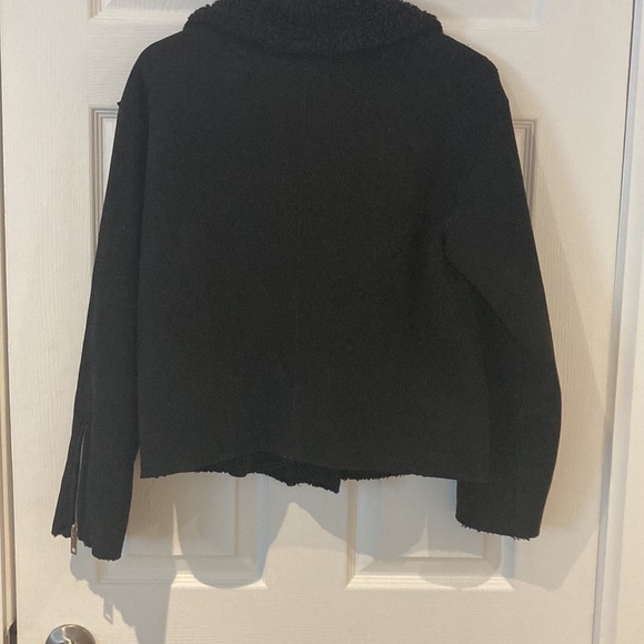 Black fleece motor jacket - Picture 4 of 4